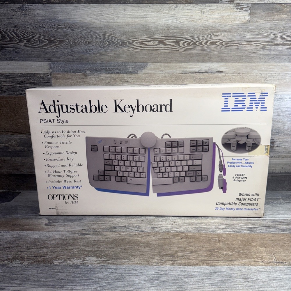 IBM Vintage Adjustable Keyboard Ergonomic Model M15 (13H6689) New In Box